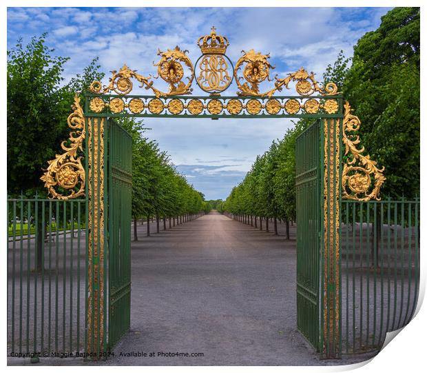 Golden Gate entrance at Drottningholm Palace  Print by Maggie Bajada