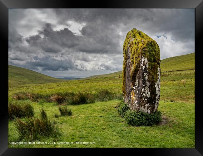 Maen Llia Standing Stone, Brecon Beacons  Framed Print by Heidi Stewart