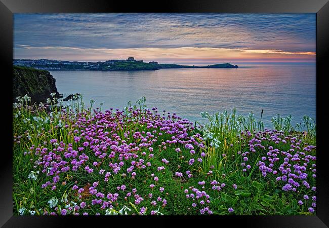 Newquay Sunset Framed Print by Darren Galpin