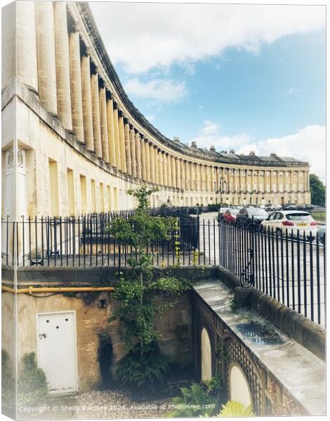 Georgian Architecture Royal Crescent Canvas Print by Sheila Ramsey
