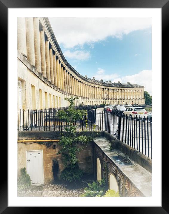 Georgian Architecture Royal Crescent Framed Mounted Print by Sheila Ramsey