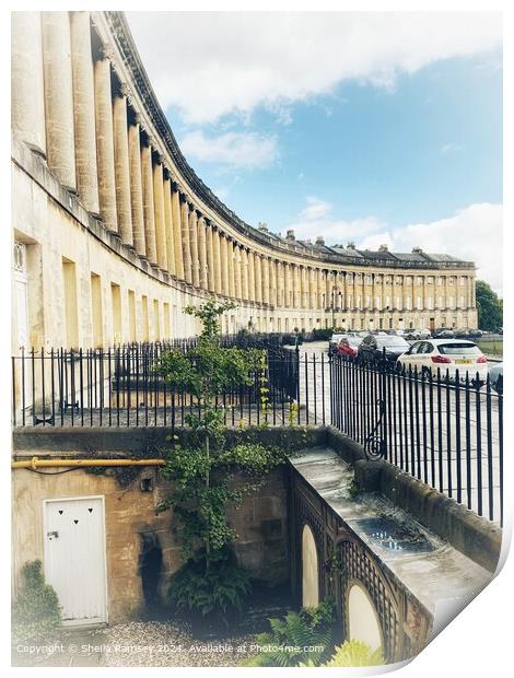 Georgian Architecture Royal Crescent Print by Sheila Ramsey