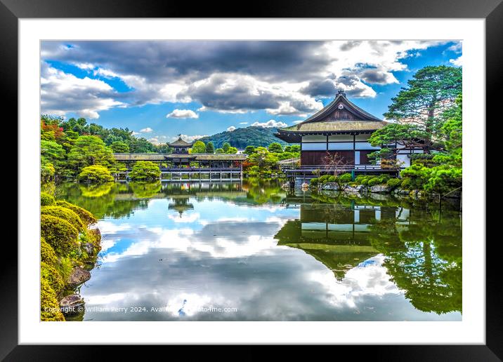 Heian Shrine Kyoto Reflection Framed Mounted Print by William Perry