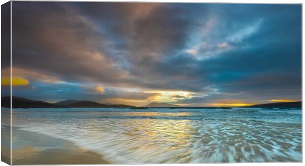 Scottish Highland Beach Sunset From Luskentyre Canvas Print by Phil Durkin DPAGB BPE4