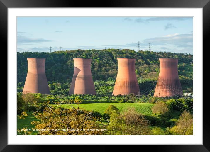 Pink Pepperpot Cooling Towers Framed Mounted Print by Ironbridge Images