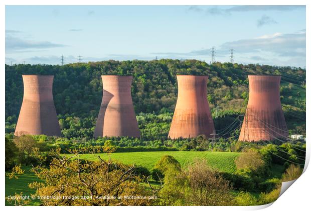 Pink Pepperpot Cooling Towers Print by Ironbridge Images