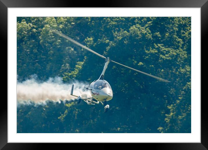 Autogyro Airshow Display Framed Mounted Print by J Biggadike