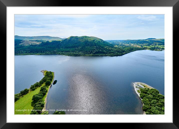 Aerial Lake District View UK Framed Mounted Print by Marianna Obino
