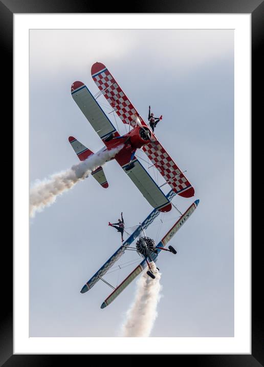 AeroSuperBatics Wingwalkers  Framed Mounted Print by J Biggadike