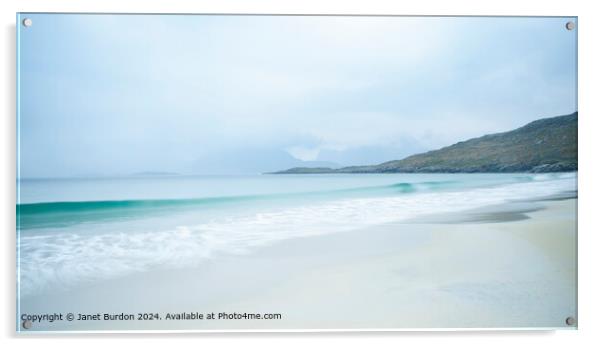 Traigh Rosamol Beach Acrylic by Janet Burdon