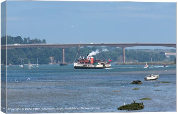 PS Waverley River Torridge Arrival Canvas Print by Daryl Peter Hutchinson