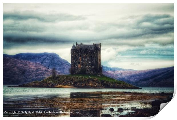 Castle Stalker Reflections Print by Sally Ryall