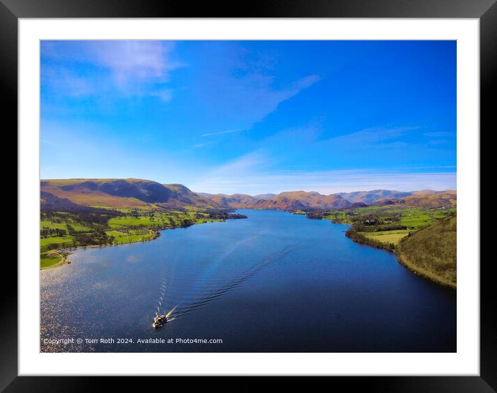 Ullswater Steam Boat Tranquility Framed Mounted Print by Tom Roth