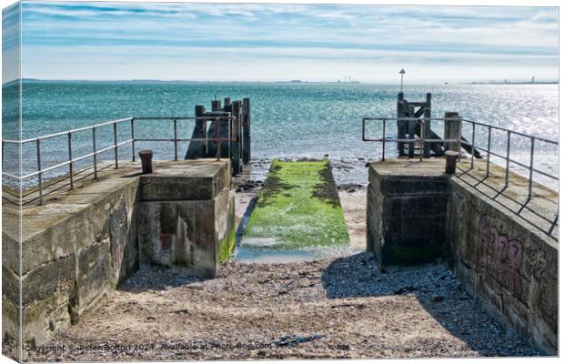 Gogs Berth at The Garrison, Shoeburyness, Essex. Canvas Print by Peter Bolton