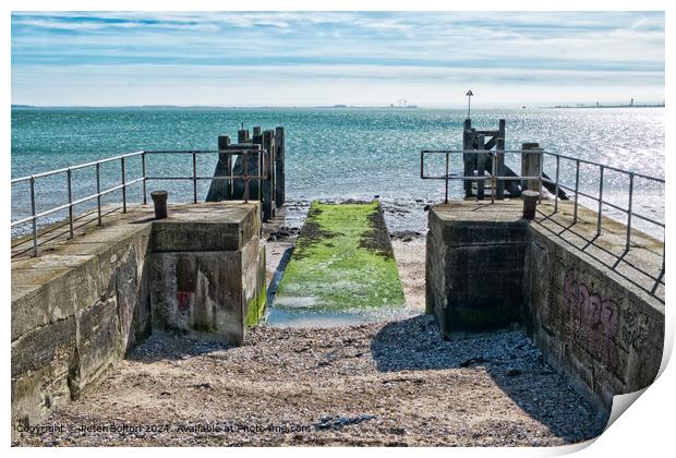 Gogs Berth at The Garrison, Shoeburyness, Essex. Print by Peter Bolton