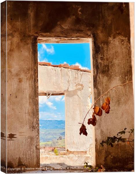 Abandoned village house in Cyprus. Canvas Print by Adeline Maniori