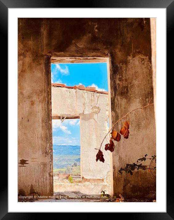 Abandoned village house in Cyprus. Framed Mounted Print by Adeline Maniori