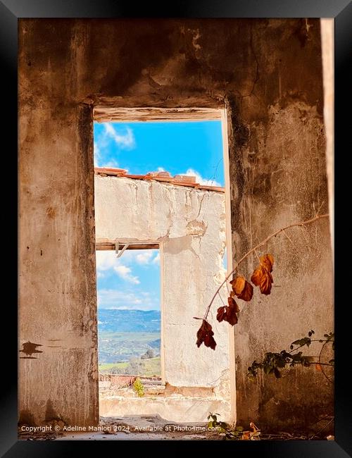 Abandoned village house in Cyprus. Framed Print by Adeline Maniori