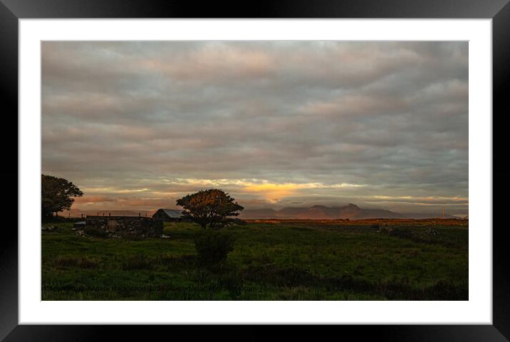 Doohulla Ballyconneely Ireland Sunset Framed Mounted Print by Angela MacKinnon