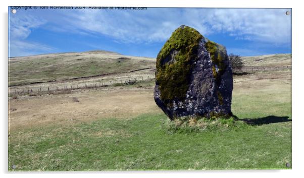 Maen Llia Standing Stone Acrylic by Tom McPherson