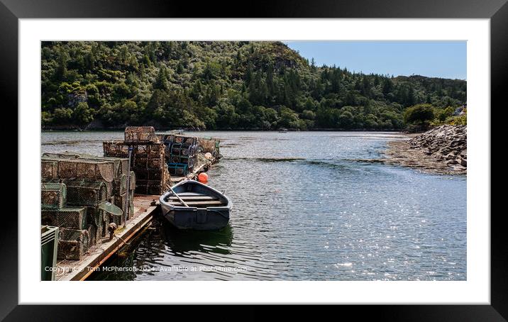 Plockton Boat Moored Nautical Framed Mounted Print by Tom McPherson