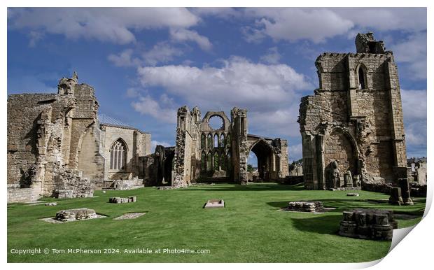 Elgin Cathedral Ruins, Scotland Print by Tom McPherson
