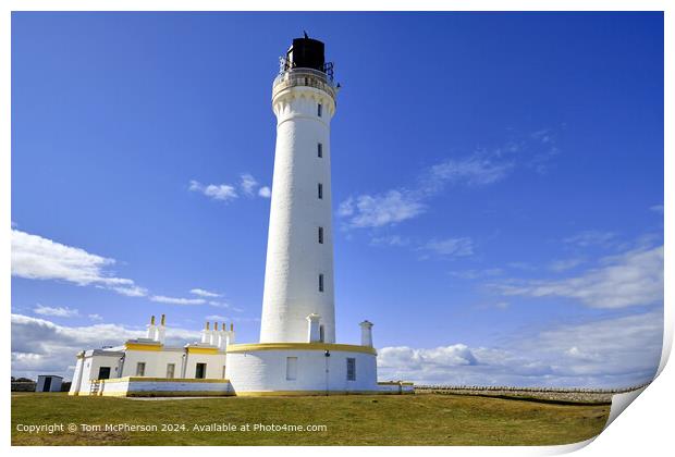 Lossiemouth Lighthouse Print by Tom McPherson
