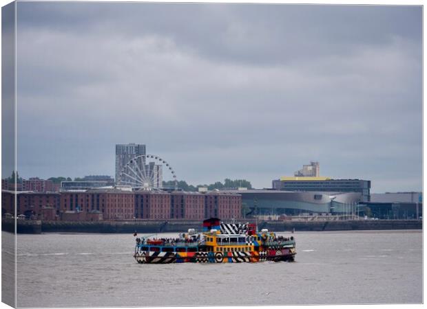 Mersey Ferry Water Travel Canvas Print by Victor Burnside