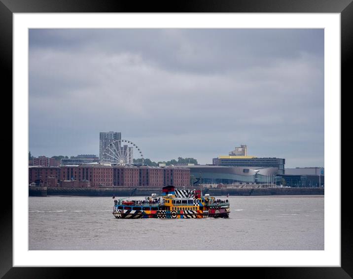 Mersey Ferry Water Travel Framed Mounted Print by Victor Burnside