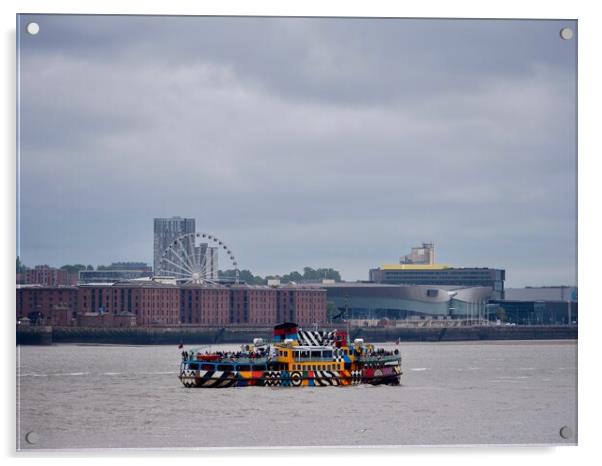 Mersey Ferry Water Travel Acrylic by Victor Burnside