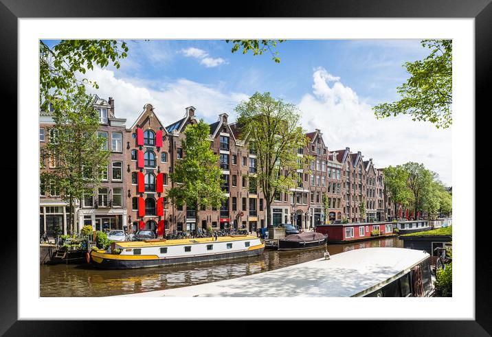 Prinsengracht Amsterdam Architecture Framed Mounted Print by Jason Wells