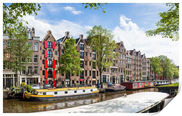 Prinsengracht Amsterdam Architecture Print by Jason Wells