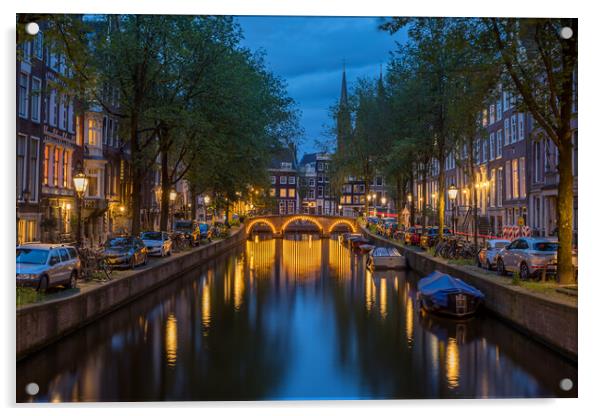 Twilight along the Leidsegracht canal Acrylic by Jason Wells