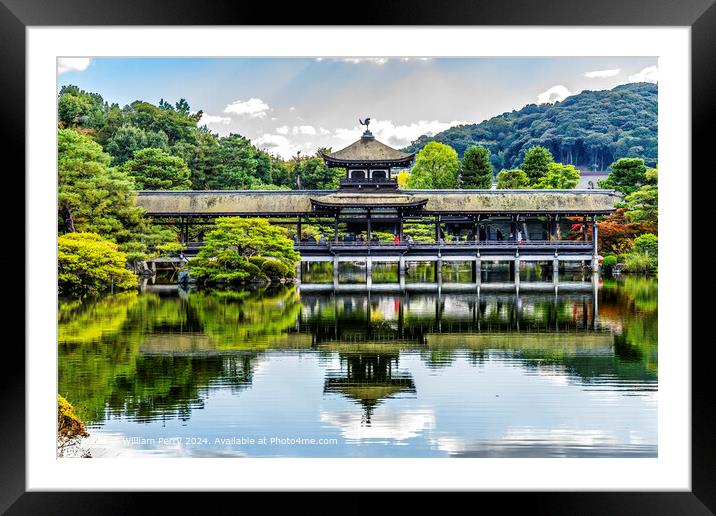Peace Bridge Heian Shrine Kyoto Japan Framed Mounted Print by William Perry