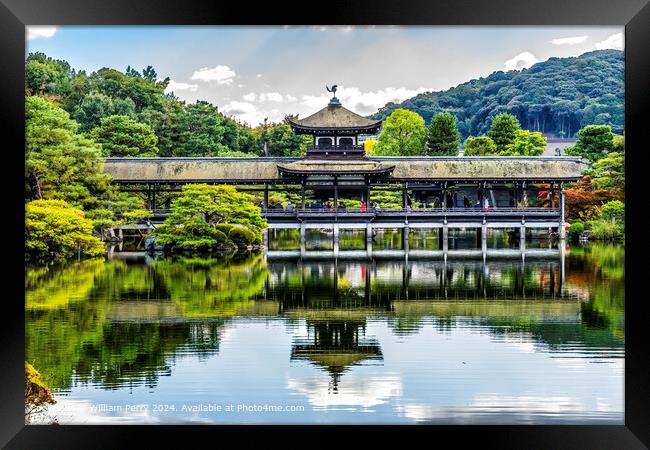 Peace Bridge Heian Shrine Kyoto Japan Framed Print by William Perry