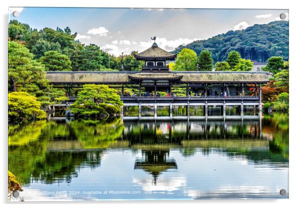 Peace Bridge Heian Shrine Kyoto Japan Acrylic by William Perry