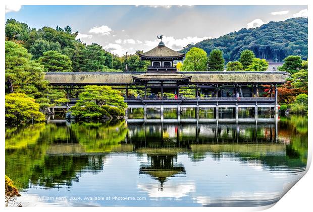 Peace Bridge Heian Shrine Kyoto Japan Print by William Perry