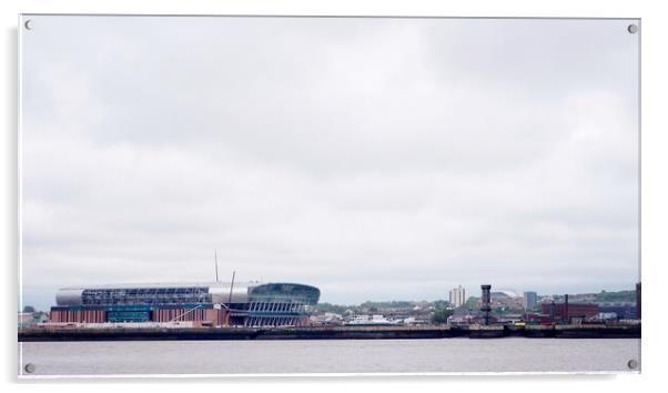 Liverpool Stadium Cityscape Acrylic by Victor Burnside