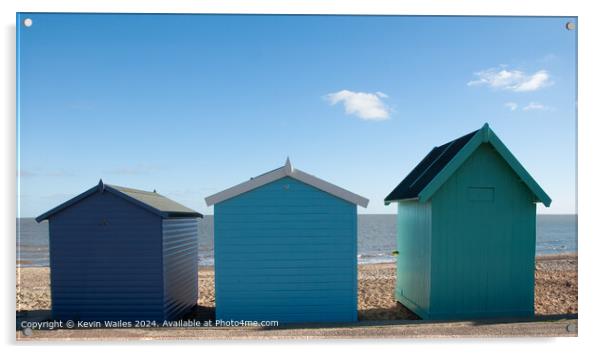 Blue Beach Huts  Acrylic by Kevin Wailes