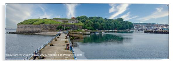Nothe Fort, Weymouth Harbour Panorama Acrylic by Stuart Wyatt