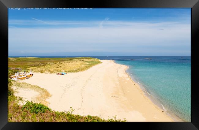 Shell Beach on Herm Island, Guernsey Framed Print by Pearl Bucknall