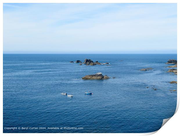  Fishing Boats at The Lizard Print by Beryl Curran