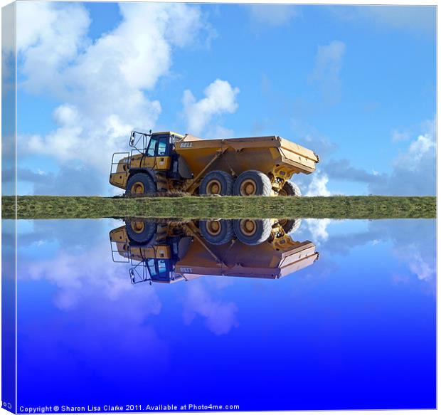 Dumper truck Canvas Print by Sharon Lisa Clarke