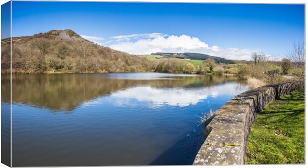 Tranquil Teggs Nose Reservoir reflection Canvas Print by Jason Wells