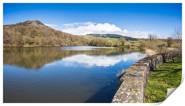 Tranquil Teggs Nose Reservoir reflection Print by Jason Wells