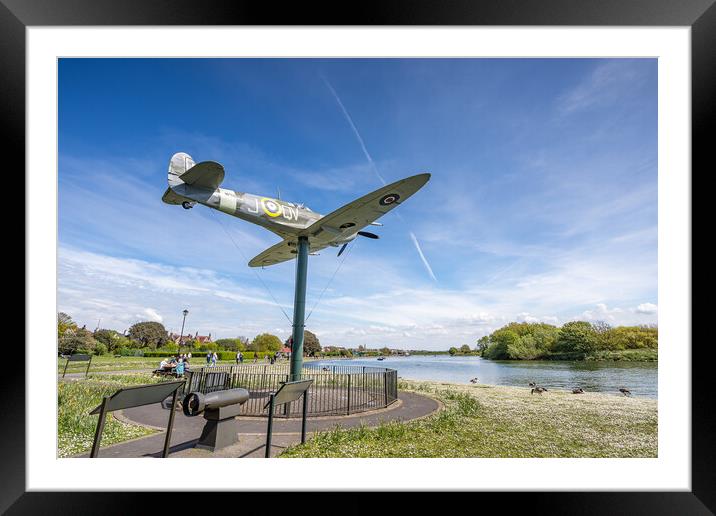 Spitfire Replica Fairhaven Lake Framed Mounted Print by Jason Wells