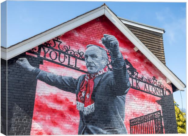 Anfield Road Bill Shankly Mural Canvas Print by Jason Wells