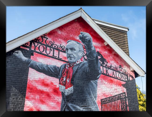 Anfield Road Bill Shankly Mural Framed Print by Jason Wells