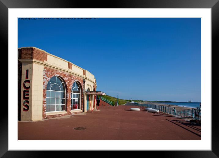 Rendezvous Cafe, Whitley Bay  Framed Mounted Print by Jim Jones