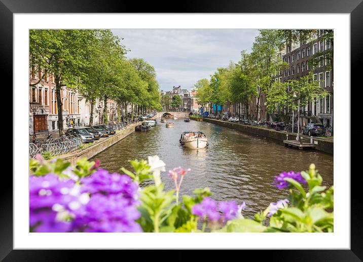 Herengracht Canal Amsterdam cityscape Framed Mounted Print by Jason Wells